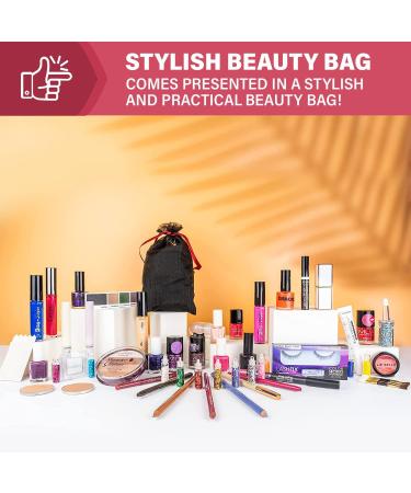 Makeup Set Glamza 10 Piece Lucky Dip Gift Makeup Kit for Women & Teenage Girls - Includes 10 Makeup Items In Black Organza Beauty Bag - Buy Online on GoSupps.com