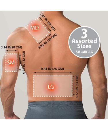 HealthWise Lidocaine Pain Patch | 4% OTC Lidocaine | 12-Count Assorted Sizes | Paraben-Free Formula | Temporarily Soothes Minor Aches and Pains | Unscented | Flexible Application - Buy Online on GoSupps.com