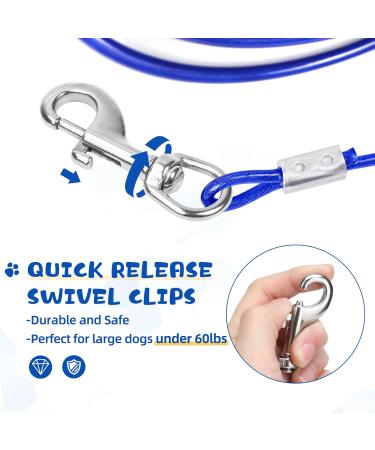 Buy Durable 6m Exclusion Cable for Small Dogs Lightweight & Robust Dog Leash for Courtyard & Camping (Up to 15.9kg / 35lbs) - Perfect for Safe Outdoor Play - Buy Online on GoSupps.com