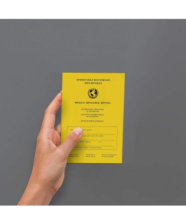 2024 International Vaccination Certificate | Yellow Vaccination Book/Card for Global Travel - Buy Online on GoSupps.com