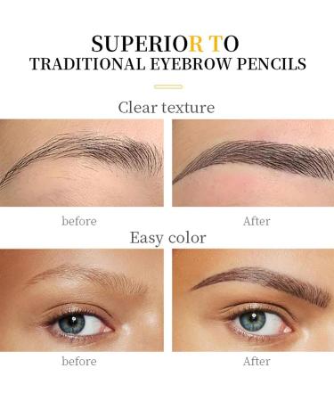 Blapee Eyebrow Pencil Atikisoi Eyebrow Pencil Eyebrow Microblading Pen 3D Waterproof Microblading Eyebrow Pen with 4 Tip Brow Pencil Long-Lasting Fills Brow Makeup (Red Brown) - Buy Online on GoSupps.com