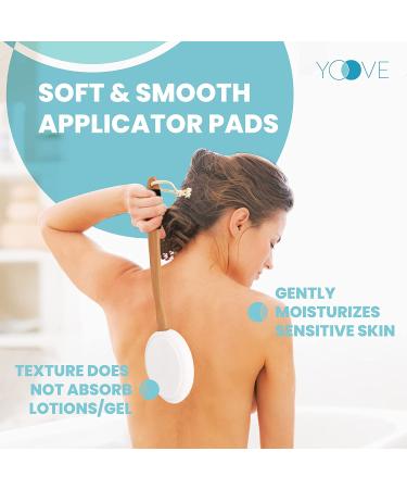 17 Long Handle Lotion Applicator for Back - Easy Reach Self Application for Body Cream, Self Tanning & Pain Relief Gels | Includes 4 Textured Pads - Buy Online on GoSupps.com
