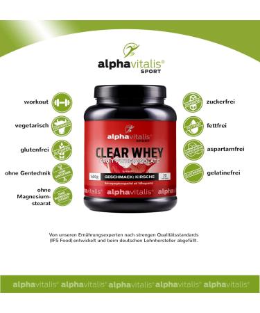 Clear Whey Isolate Powder Cherry - 600g | Fruity Taste Protein Supplement for Intra & Post Workout | High Protein Content Whey Isolate - Buy Online on GoSupps.com
