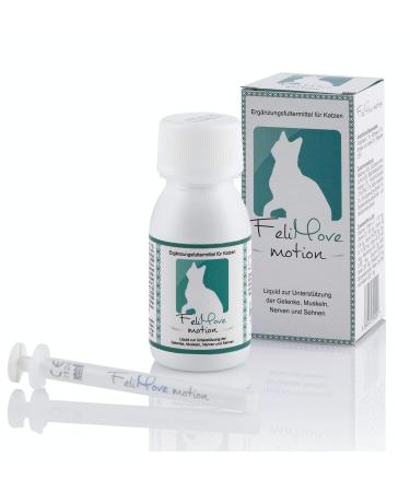 Felimove Motion joint liquid for cats to support the musculoskeletal system with glucosamine MSM green lip shell EPA and more.Ideal for the musculoskeletal system. - Buy Online on GoSupps.com