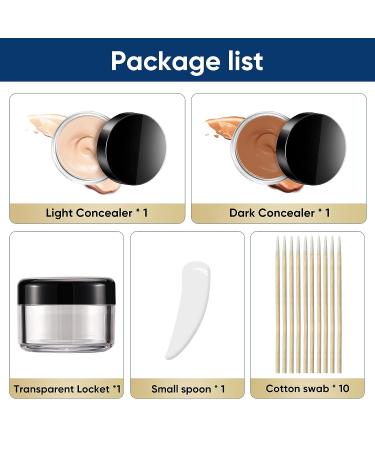 Tattoo Cover Up Concealer - Waterproof and Natural-looking | 2 Colors for Tattoos, Scars, Dark Spots, Birthmarks, Vitiligo - Buy Online on GoSupps.com