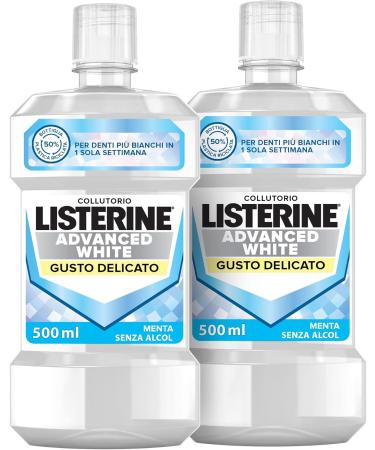 Buy Listerine Advanced White Mouthwash 500ml - Whitens Teeth & Freshens Breath | International Shipping Available - Buy Online on GoSupps.com