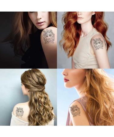 Dopetattoo Medusa Tattoo Temporary Fake Tattoos - 6 Sheets for Women, Men, Children, Boys, and Girls - Buy Online on GoSupps.com