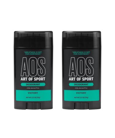 Art of Sport Men’s Deodorant Aluminum Free Eucalyptus Fragrance Made with Natural Botanicals - 2.7 Oz - Pack of 2
