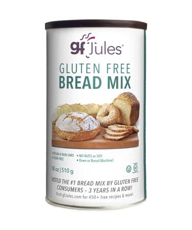 gfJules Certified Gluten Free Bread Baking Mix, Great Cup for Cup Baking Alternative to Regular bread Mixes, Top 8 Allergen Free, Voted #1 by Gluten Free and Celiac Consumers Bread Mix 1.12 Pound (Pack of 1)