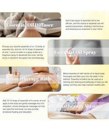 EUQEE Essential Oils Set - Lavender, Eucalyptus, Peppermint, Tea Tree, Sweet Orange, Lemongrass - 100% Pure Therapeutic Grade Aromatherapy Oils for Diffuser - 6 x 10ml White - Buy Online on GoSupps.com