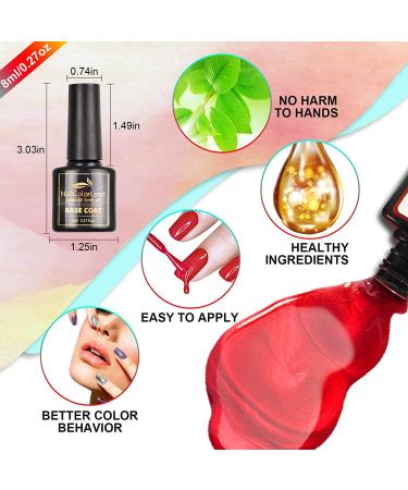 39 Pcs Gel Nail Polish Set - 36 Colors UV LED Soak Off Nail Gel Kit with Glossy & Matte Top Coat - Popular Nail Art Colors - Buy Online on GoSupps.com