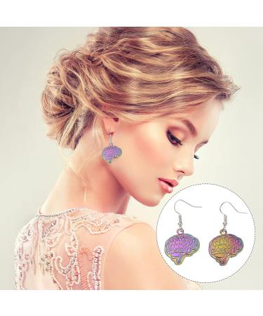 Abaodam Circle Dangle Earrings 1 Pair Brain Earrings Fashion Brain Women Ear Jewelries Ear Dangler Ear Pendant Ear Accessories Ear Decors Ear Drops Stud Earrings - Buy Online on GoSupps.com