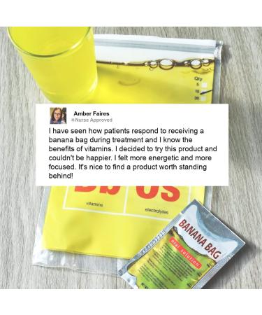 Banana Bag Oral Solution - Electrolyte & Vitamin Powder for Rehydration - 5 Packets - Buy Online on GoSupps.com