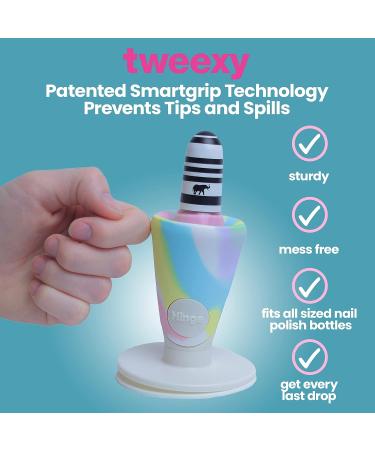 tweexy Hinge Untippable Nail Polish Bottle Holder | Anti-Spill Stand with Smartgrip Airlock Suction | Unicorn Nail Art Tools & Accessories - Buy Online on GoSupps.com