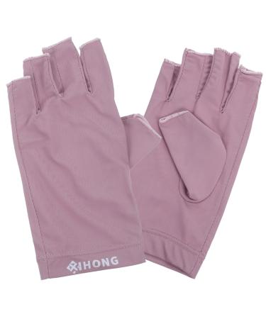 MERRYHAPY 1 Pair Gloves Gel Manicure Gloves Fingerless Gloves Womens Gloves Nail Light Touchscreen Gloves Summer Driving Gloves Manicure Gloves Protection Gloves for Protection 19.5x8cm