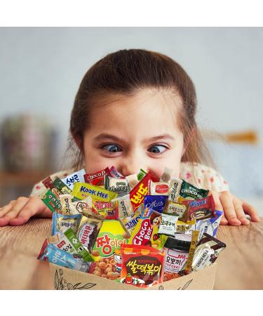 Seri's Choice Korean Snack Box - 42 Individually Wrapped Packs of Candy, Snacks, Chips, Cookies, and Drink - Gift Box for Kids, Teens, Seniors, Father's Day - Buy Online on GoSupps.com