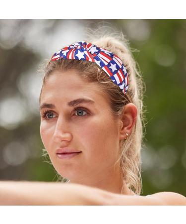 4th of July Headband | 4th of July Patriotic Hair Hoop | Soft Hair Decorations for Yoga Workout Makeup Housework Beach - Buy Online on GoSupps.com