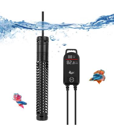 AQQA aquarium heating 300W/500W/800W/1000W/1200W diving heating for aquariums with LED digital display & over-temperature protection for salt and fresh water aquarium fish pool 300W for 150-300l aquariums - Buy Online on GoSupps.com