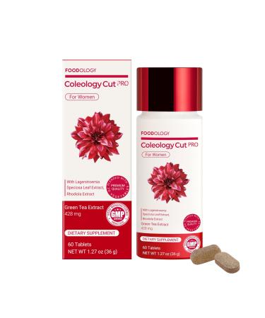 FOODOLOGY Coleology Cut PRO (30Days) - Support Weight Loss and Burn Calories for a Balanced Diet and Regular Activity Nutrient Support Green Tea Extract Rhodiola Rosea Korean Dietary Supplement