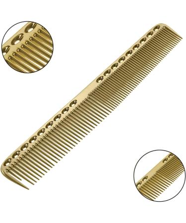 Nicoone Professional Hair Combs Aviation Aluminum Metal Cutting Comb Hairdressing Comb Salon Comb Master Barber Comb for Cutting and Hair Styling (8.4x1in Gold) 1 Count (Pack of 1) Gold - Buy Online on GoSupps.com