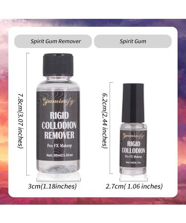 Makeup Rigid Collodion & Remover Kit - Liquid Scar Makeup for Halloween | SFX Scarring Liquid with Brush (5ml + 30ml - Buy Online on GoSupps.com
