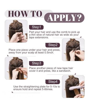 SEGO Tape in Hair Extensions - 100% Remy Human Hair 18 Inch Natural Black Seamless & Soft 50g Pack - Perfect for Women - Buy Online on GoSupps.com