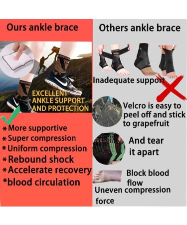 Shop Copper Ankle Brace Socks with Elastic Arch Pads - Relief for Plantar Fasciitis & Heel Pain - Compression Sleeve for Women & Men - Medium Black - Buy Online on GoSupps.com