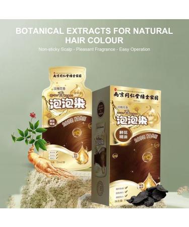 Nbhuiakl Hair Coloring Natural Plant-Based Hair Dye - Botanical Hair Color Bubble Shampoo - Natural Plant-Based Bubble Hair Dye 35ml x 10 For One - Buy Online on GoSupps.com