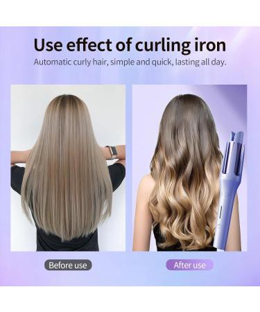 Velasko Self Curling Hair Curler - 32mm Anion Rotating Iron for Long Hair | Portable Electric Hair Curler for Quick Styling - Purple - Buy Online on GoSupps.com