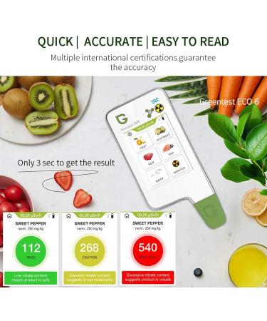 Greentest Eco 5 + Fish Geiger Counter Nitrate Tester Fruit Vegetable Meat TDS Water Tester Radiation Meter Radiation Meter Nitrate Tester Geiger counter dosimeter Nitrate Meter 6 in 1 - white - Buy Online on GoSupps.com