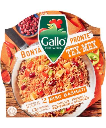  Italian Gourmet E.R. Gallo Bont Pronte Tex-Mex Riso Basmati Precooked Brown Basmati Rice Peppers Beans Chicken and Chorizo 220 g + Italian Gourmet Polpa di Pomodoro 400 g Pack of 8 - Buy Online on GoSupps.com