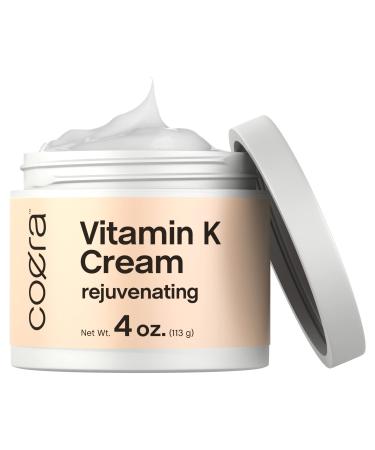Vitamin K Cream 4 oz | Premium Formula for Bruises  Spider Veins  Dark Circles  Broken Capillaries  Eyes  and Face | Paraben and SLS Free