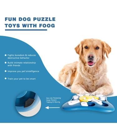 Interactive Dog Puzzle Toy for Slow Eating - Squeaking Intelligence Toy for Medium Pets Cats Puppies (Dark Blue) - Buy Online on GoSupps.com