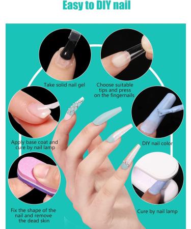 Deciniee 240Pcs Semi Frosted Trapezoidal Gel Nail Tips - Full Cover Clear & Acrylic Extension Tips for Nails Salon & Home Nail Design | 12 Sizes - Buy Online on GoSupps.com
