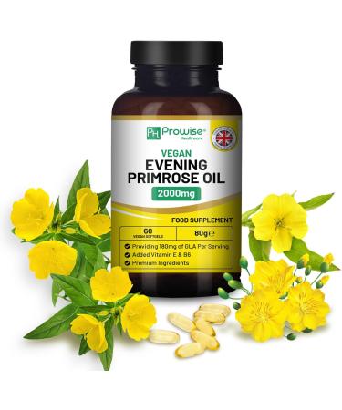Evening Primrose Oil 1000mg with Vitamin E & B6 90 Capsules | High GLA Content | UK Manufactured Under GMP | Prowise Healthcare - Buy Online on GoSupps.com