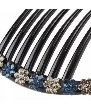 Buy Rhinestone Flower Hair Comb Insert Clip - Blue Hair Accessories for International Shipping - Buy Online on GoSupps.com
