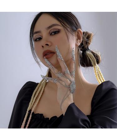 Metal Finger Claw Bracelet Halloween Adjustable Finger Nail Tip Claw Bracelet Multipurpose Finger Nail Tip Hand Chain 7 Inch Finger Claw Ring Bracelet For Cosplays Parties Weddings Halloween White - Buy Online on GoSupps.com