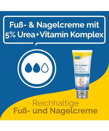 Scholl Rich Foot & Nail Cream - Moisturizing Urea & Vitamin K Complex for Stressed Feet - 6 x 75ml Pack - Best International Shipping - Buy Online on GoSupps.com