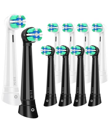 Replacement Toothbrush Heads Compatible with Oral b io for Oral B iO 3/4/5/6/7/8/9/10 Series Ultimate Clean Electric Toothbrush (5 Black+ 5White) 5 Black+ 5 White