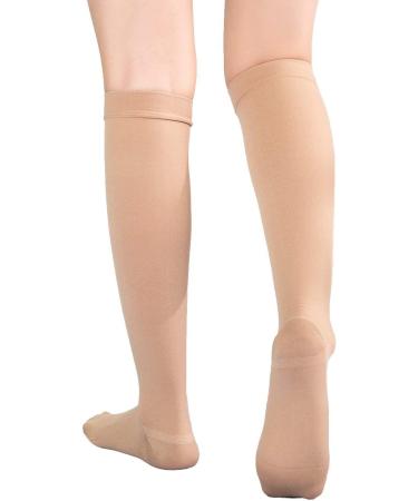 TOFLY Knee High Compression Socks XL 20-30mmHg Beige - Medical Grade Support - Buy Online on GoSupps.com