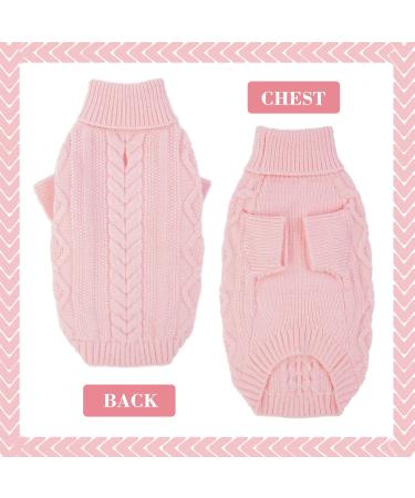 Hjumarayan Elegant Dog Sweater for Medium Dogs | Warm & Stylish Pink Sweater with Leash Hole | Perfect for French Bulldogs (XXL 70cm Breast 52cm Back) - Buy Online on GoSupps.com