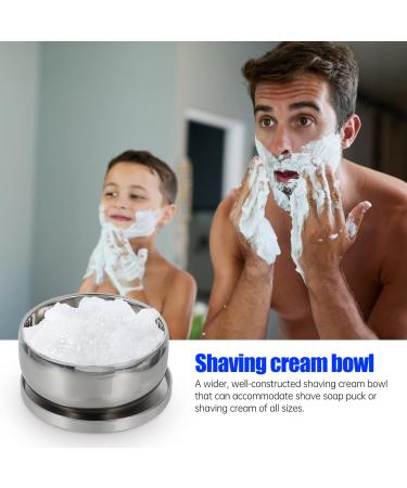 Fomiyes 2-Piece Shaving Cream Deep Cup Bowl Set - Silver Mixing Bowls for Men's Grooming & Salon Care | Durable Stainless Steel | 11x5.5cm - Buy Online on GoSupps.com