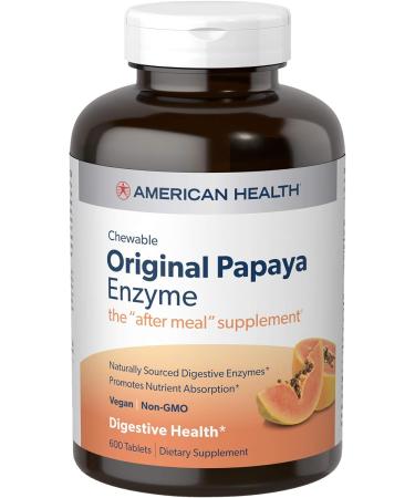 AMERICAN HEALTH Papaya Enzyme;Original, 600 CT