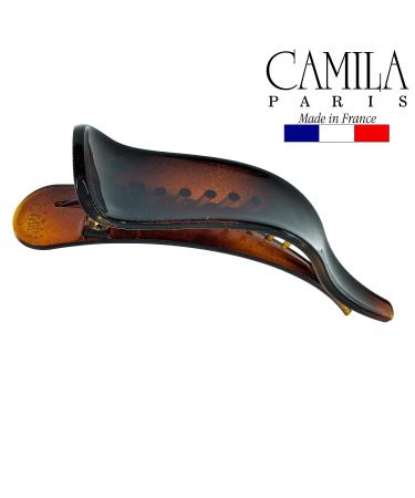 Camila Paris CP922 French Alligator Hair Clip for Women - Stylish Duckbill Claw Clips for Strong Hold and Styling - Made in France Tortoise Shell Design - Buy Online on GoSupps.com