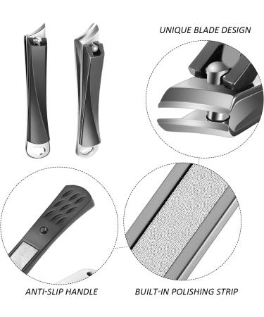 1 Piece of Nail Clipper and 1 Piece of Strip Nail Clippers Toenail Clippers for The Elderly Pedicure Nail Clippers Stainless Steel Toenail Clippers Great for Ingrown Toenails Podiatry (Black) - Buy Online on GoSupps.com