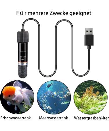 GERUI USB Aquarium Heater 10 W Mini Aquarium Heating Rod with Thermostat Thermostat Aquarium Turtle Heater for Small Aquariums for Salt Water and Freshwater - Buy Online on GoSupps.com