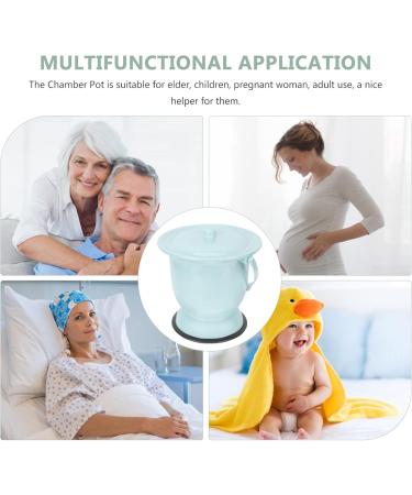 Chamber Pot Bedpan Urinal Bottle Urine Pots Potty Pee Bucket Bedside Urinal Toilet Portable Potty Toilet Sturdy for Old People Camping Blue - Buy Online on GoSupps.com
