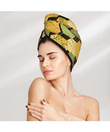 Super Absorbent Bee Honey Microfiber Hair Towel Wrap for Women | Quick Dry Coral Velvet Cap for Long Curly & Thick Hair - Buy Online on GoSupps.com