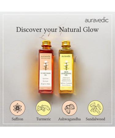 AURAVEDIC Skin Lightening & Kumkumadi Oil 100ml Duo for Radiant Skin - Buy Online on GoSupps.com