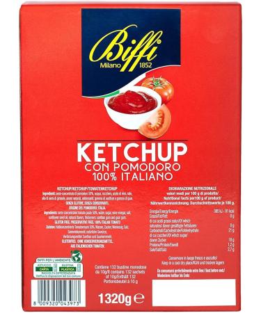  Italian Gourmet E.R. Biffi 132 Pack of 3 Ketchup Sauces 10g Ideal for chips hamburger buns and sandwiches + Italian gourmet polpa 400g - Buy Online on GoSupps.com